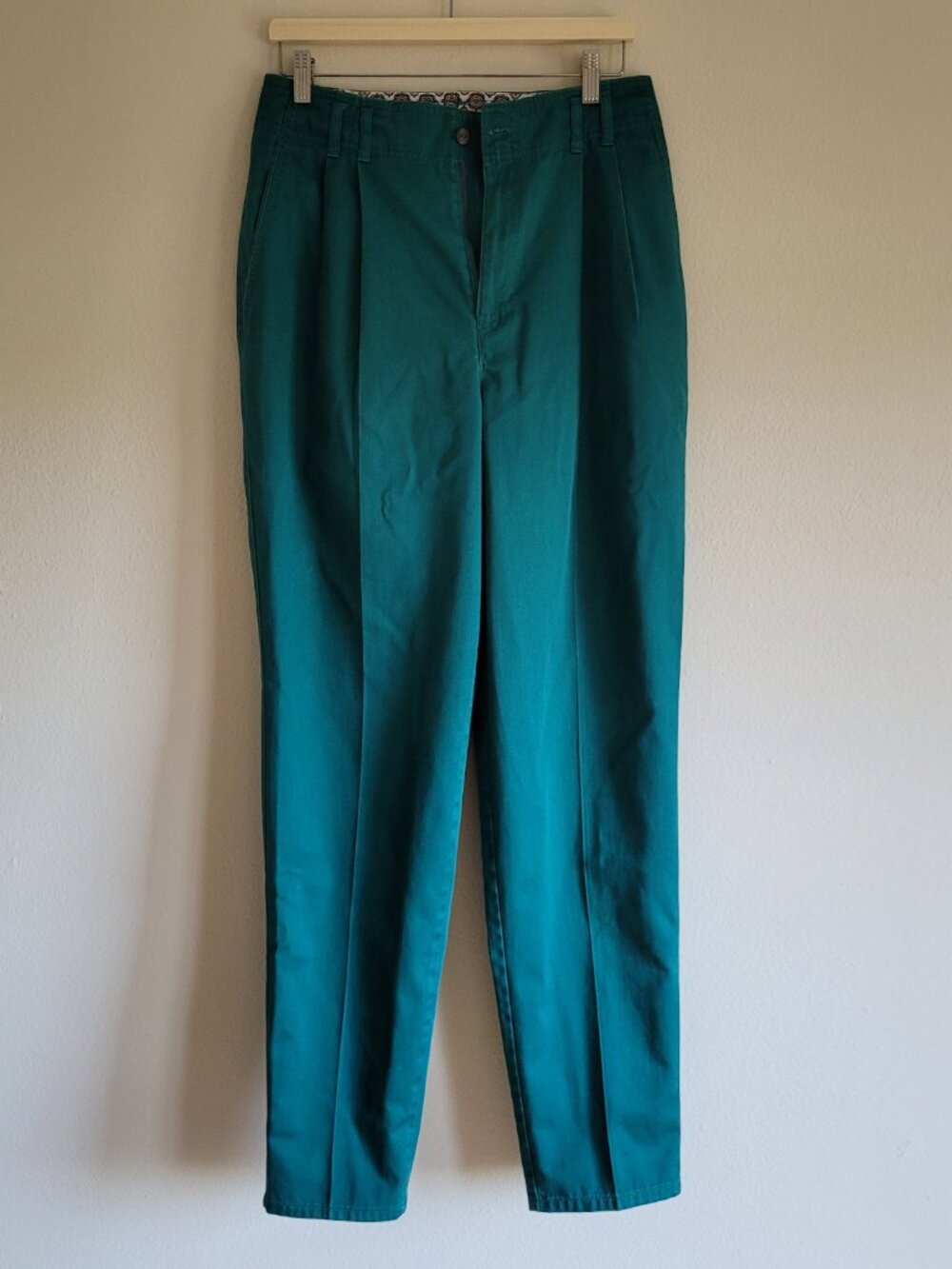 Vintage Hunt Club Women's Pleated Pants, Tall Size 12 Green